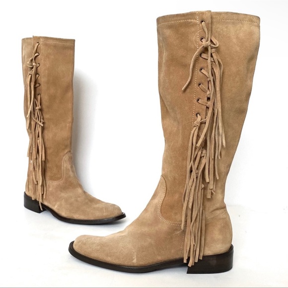 Stunning *COACH* Arianna Suede Fringe Boots - Picture 2 of 15